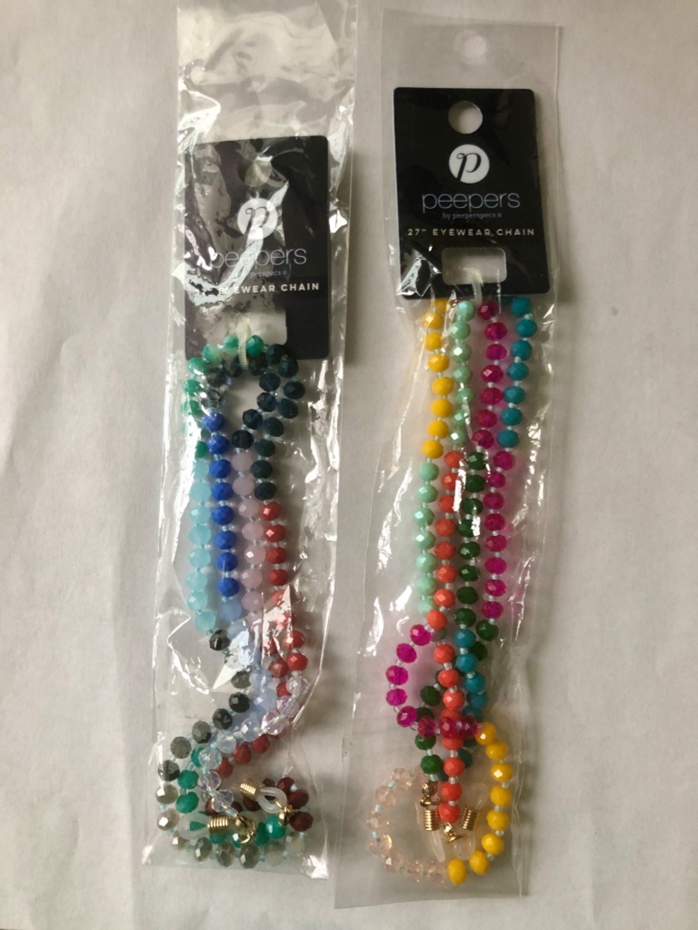 New Set of 2 Peepers 28” Multicolor Eyewear Chains